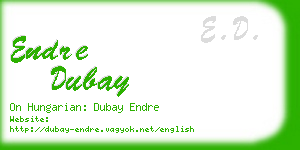 endre dubay business card